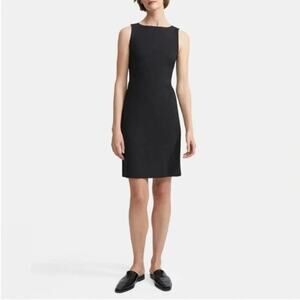 Theory Betty Shift Dress Sz 6 Black